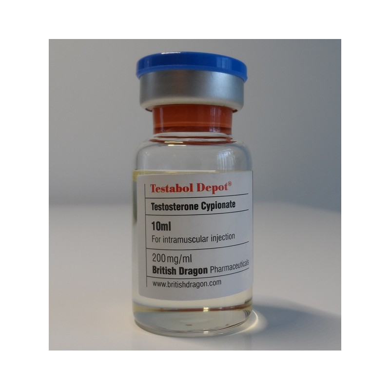 Testabol Depot (Testosterone Cypionate) British Dragon, 200 mg / ml, 10 ml 